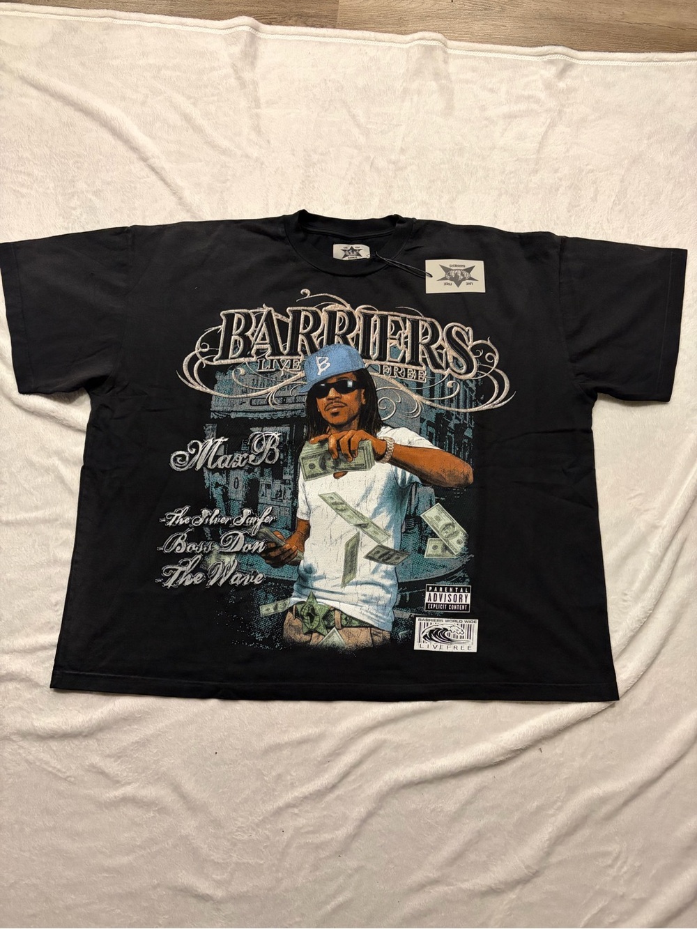 Barriers Max B streetwear graphic tshirt $150 retail sz XL